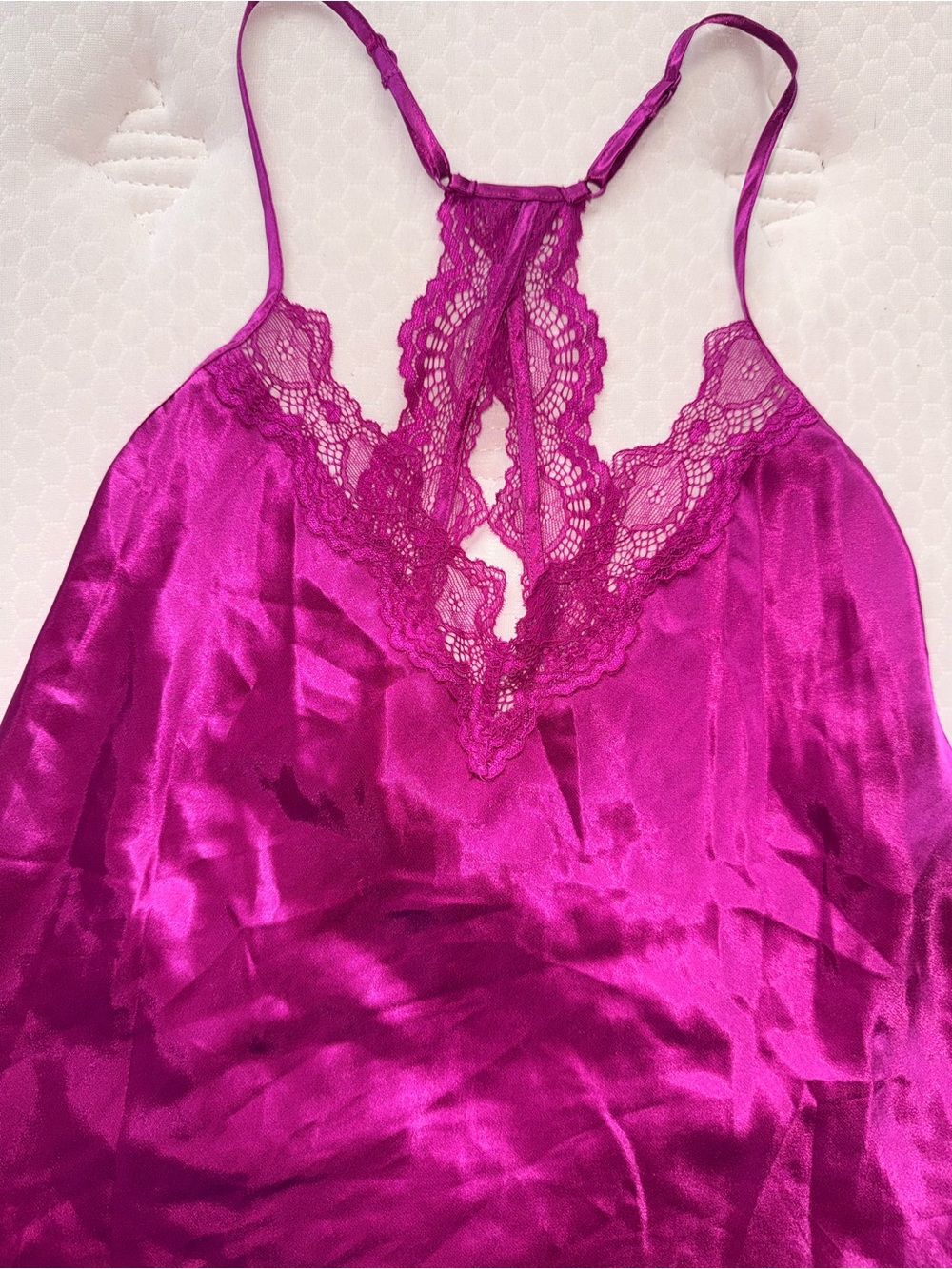 159. In Bloom by Angelique Pink Satin Lace Cami Top
Size: Small - Picture 2 of 4